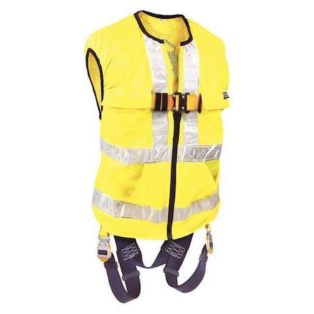 Delta™ Hi-Vis Full Body Harness, 2XL, 420 lb., Quick-Connect Chest/ Quick-Connect Leg Straps MPN:1111586