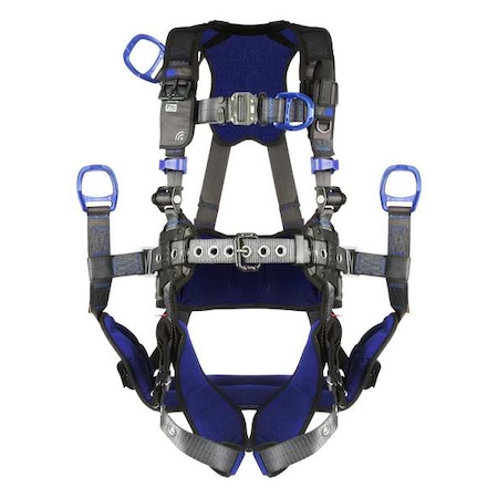 ExoFit™ X300 Fall Protection Harness, M, 420 lb, Quick-Connect Chest/ Tongue Leg Straps MPN:1113291