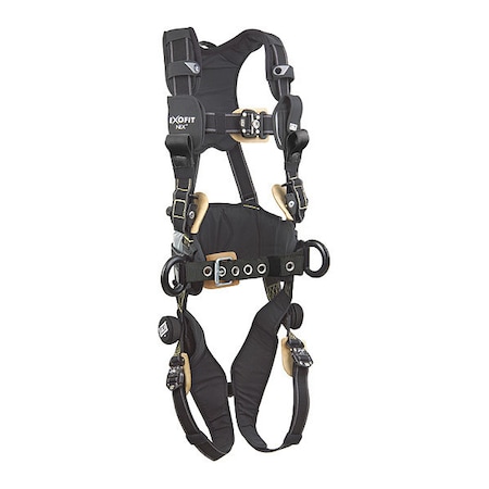 ExoFit NEX™ Arc Flash Rescue Full Body Harness, S, 420 lb., Back, Side D-Ring MPN:1113320