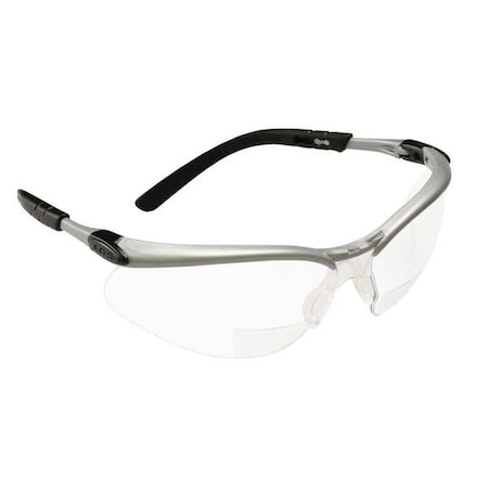 3M™ Bx™ Reader Safety Glasses, Black/Gray Wraparound Frame, 2.0 Diopter, Clear Lens MPN:11375-00000-20