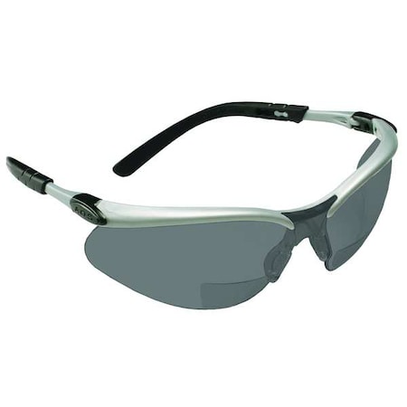 3M™ Bx™ Reader Safety Glasses, Black/Gray Wraparound Frame, 3.0 Diopter, Gray Lens, Universal MPN:11377-00000-20