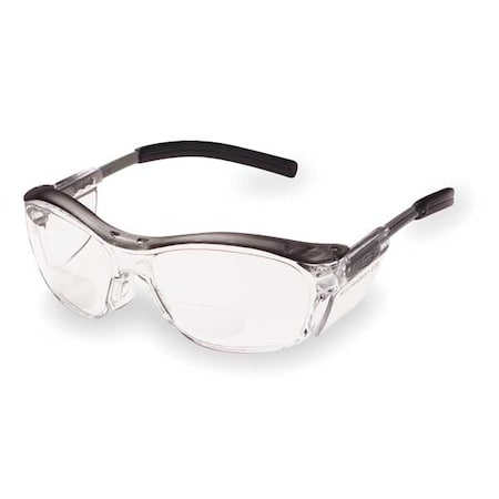 3M™ Nuvo™ Reader Safety Glasses, Gray Traditional Frame, 2.0 Diopter, Clear Lens, Universal MPN:11435-00000-20