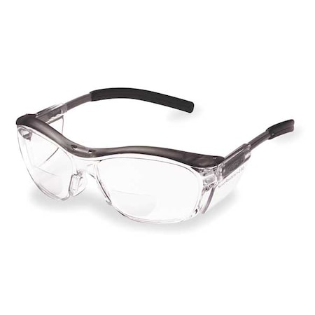 3M™ Nuvo™ Reader Safety Glasses, Gray Traditional Frame, 2.5 Diopter, Clear Lens, Universal MPN:11436-00000-20