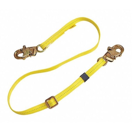 Adjustable Web Lanyard, 4 ft. Length, Snap Hook, 1 Leg(s), 310 lb. Weight Capacity MPN:1231012