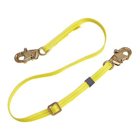 Adjustable Web Lanyard, 5 ft. Length, Snap Hook, 1 Leg(s), 310 lb. Weight Capacity MPN:1231013