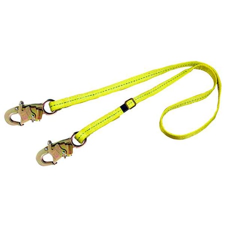 Restraint Lanyard, 6 ft. Length, Snap Hook, Steel, 1 Leg(s), 310 lb. Weight Capacity MPN:1231016