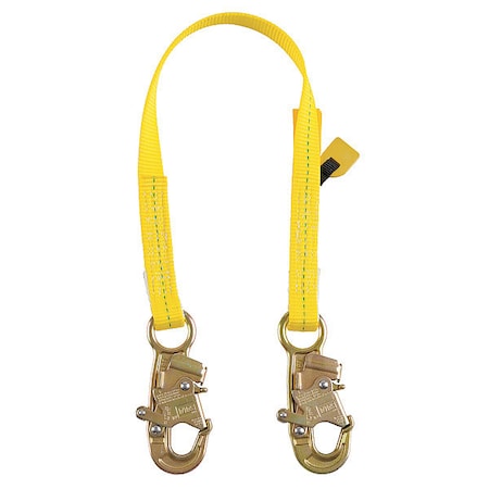 Lanyard, 3 ft. Length, Snap Hook, Steel, 1 Leg(s), 310 lb. Weight Capacity MPN:1231103