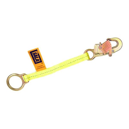 D-Ring Extension Anchor, 1.5 ft, General Purpose, 310 lb Weight Capacity, Polyester Web, Yellow MPN:1231117