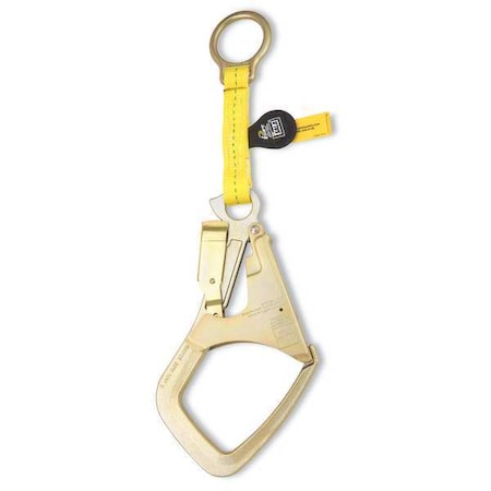 Rebar Hook Anchor, 1 1/2 ft Length, 310 lb Weigth Capacity, Polyester Webbing Anchor, Swivel D-Ring MPN:1231305