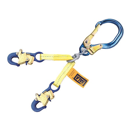 None Rebar Positioning Lanyard, 22 in Length, Snap Hook, Aluminum, 2 Leg(s), 310 lb Weight Capacity MPN:1231520