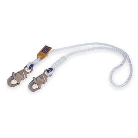 Restraint Lanyard, 6 ft. Length, Snap Hook, Steel, 1 Leg(s), 310 lb. Weight Capacity MPN:1232354