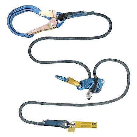 Trigger X Adjustable Positioning Lanyard, 8 ft. Length, Carabiner, Aluminum, 1 Leg(s) MPN:1234085