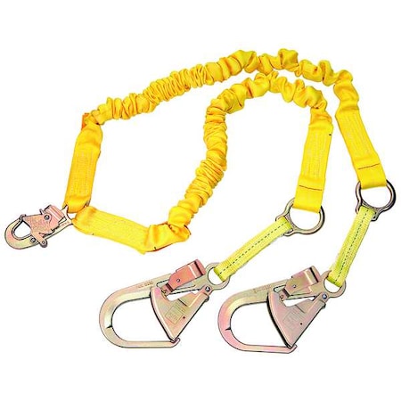 ShockWave™2 Shock Absorbing Lanyard, 6 ft. Length, Snap Hook, Steel, 2 Leg(s) MPN:1244750