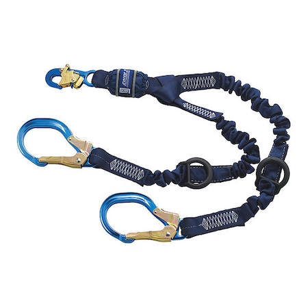 Force™2 Rescue Shock Absorbing Lanyard, 6 ft. Length, Snap Hook, Aluminum, 2 Leg(s) MPN:1246032