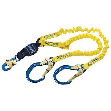 Force™2 Shock Absorbing Lanyard, 6 ft. Length, Snap Hook, Aluminum, 2 Leg(s) MPN:1246145