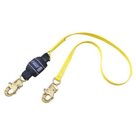 Force™2 Shock Absorbing Lanyard, 6 ft. Length, Snap Hook, Steel, 1 Leg(s) MPN:1246167