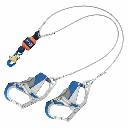 EZ Stop™ Leading Edge Shock Absorbing Lanyard, 6 ft. Length, Snap Hook, Aluminum, 2 Leg(s) MPN:1246412