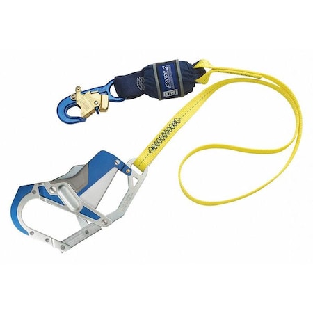 Force™2 Shock Absorbing Lanyard, 6 ft. Length, Snap Hook, Aluminum, 1 Leg(s) MPN:1246414