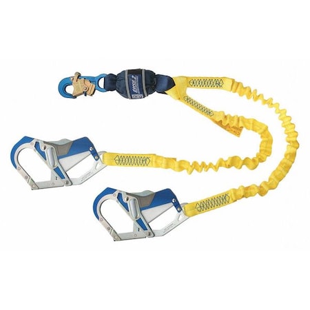 Force™2 Shock Absorbing Lanyard, 6 ft. Length, Snap Hook, Aluminum, 2 Leg(s) MPN:1246415