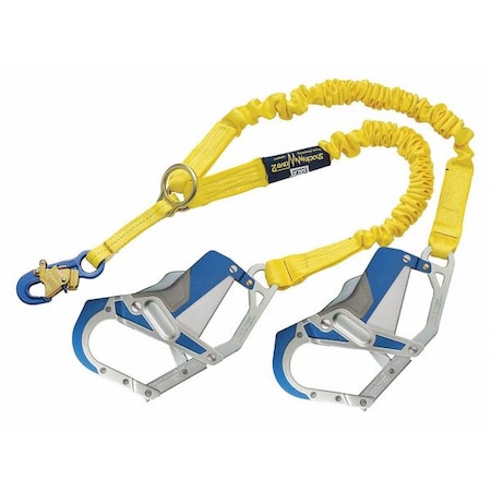 ShockWave™2 Shock Absorbing Lanyard, 6 ft. Length, Snap Hook, Aluminum, 2 Leg(s) MPN:1246418