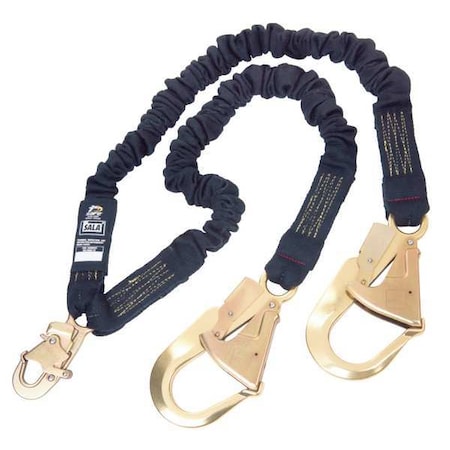 ShockWave™2 Shock Absorbing Lanyard, 6 ft. Length, Snap Hook, Aluminum, 2 Leg(s) MPN:1246525