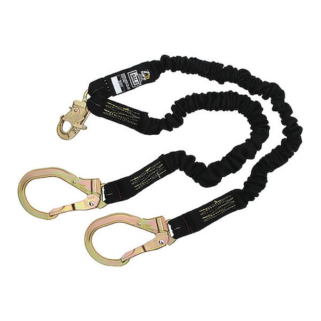 ShockWave™2 Shock Absorbing Lanyard, 6 ft. Length, Snap Hook, Aluminum, 2 Leg(s) MPN:1246527