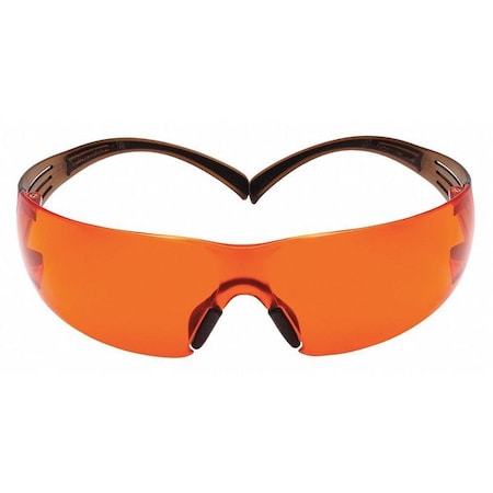 SecureFit 400, Safety Glasses, Scotchgard Anti-Fog & Anti-Scratch, Orange Lens, Black/Brown Frame MPN:1334252