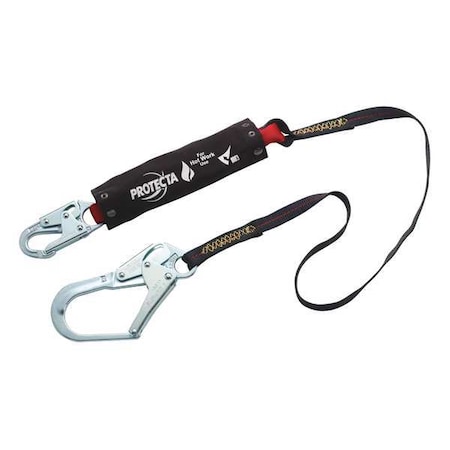 PRO™ Pack Shock Absorbing Lanyard, 6 ft. Length, Snap Hook, Steel, 1 Leg(s) MPN:1340128