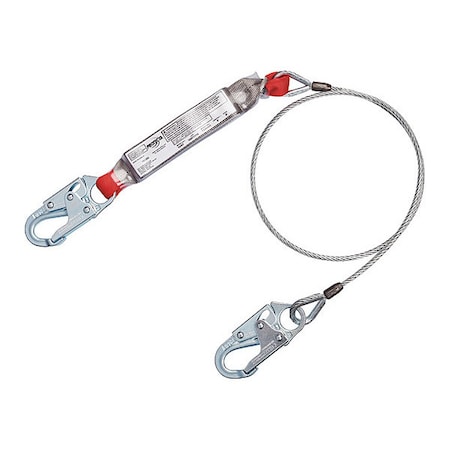 PRO™ Pack Shock-Absorbing Lanyard, 6 ft. Length, Snap Hook, 1 Leg(s), 310 lb. Weight Capacity MPN:1340401