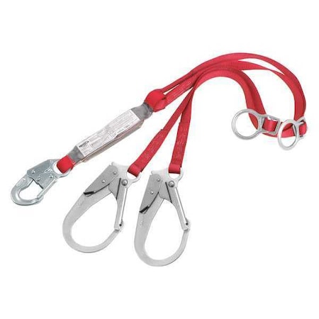 PRO™ Pack Shock Absorbing Lanyard, 6 ft Length, Snap Hook, 2 Leg(s) MPN:1342201