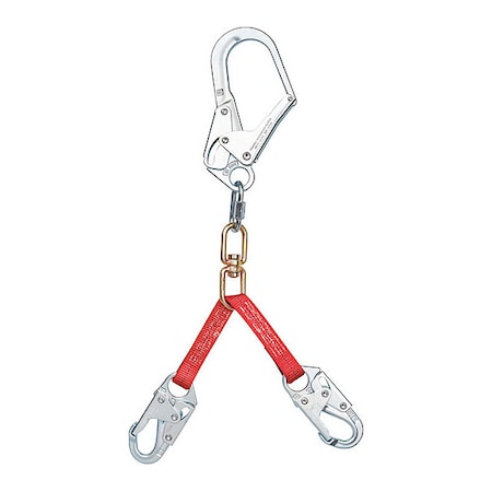PRO™ Positioning Lanyard, 2 ft. Length, Swivel Snap Hook, Steel, 2 Leg(s) MPN:1351001