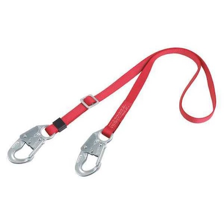 PRO™ Adjustable Positioning Lanyard, 6 ft. Length, Snap Hook, Steel, 1 Leg(s) MPN:1385301