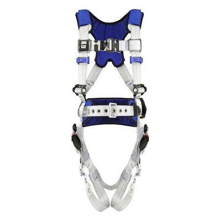 ExoFit™ X100 Fall Protection Harness, XL, 420 lb, Quick-Connect Chest/ Tongue Leg Straps MPN:1401108