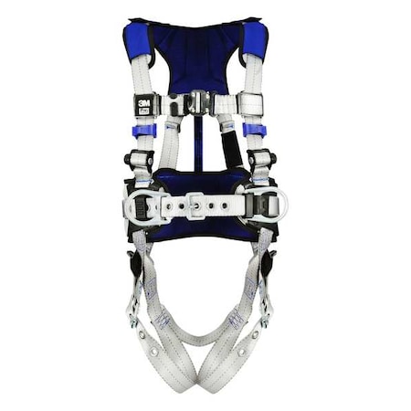 ExoFit™ X100 Fall Protection Harness, L, 420 lb, Quick-Connect Chest/ Tongue Leg Straps MPN:1401122