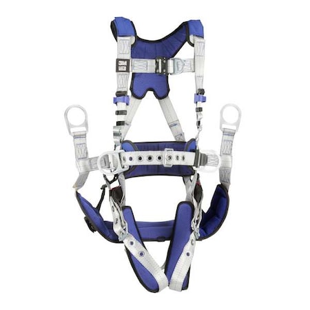 ExoFit™ X100 Fall Protection Harness, L, 420 lb, Quick-Connect Chest/ Tongue Leg Straps MPN:1401142