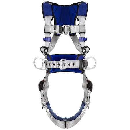ExoFit™ X100 Fall Protection Harness, M, 420 lb, Quick-Connect Chest/ Tongue Leg Straps MPN:1401175