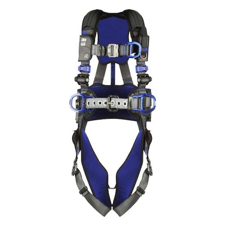 ExoFit™ X300 Fall Protection Harness, M, 420 lb, Quick-Connect Chest/ Quick-Connect Leg Straps MPN:1403104