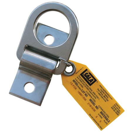 D-Ring Anchorage Plate, 4 1/2 in Length, 310 lb Weigth Capacity, Stainless Steel Anchor MPN:2101636