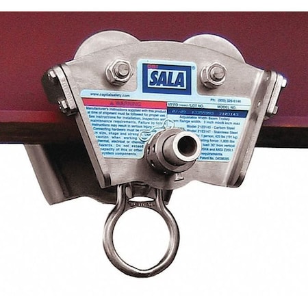 DBI-SALA Beam Trolley Anchor, 11 1/2 in Length, 310 lb Weight Capacity MPN:2103147