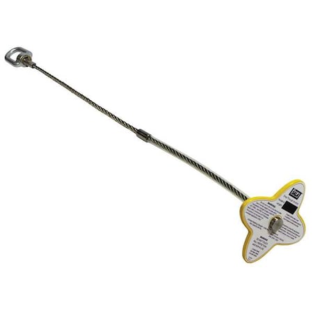 Drop-Thru Anchor, 24 in Length, 420 lb Weigth Capacity, Steel Anchor, Swivel D-Ring MPN:2104819