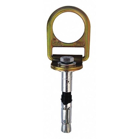 Concrete Anchor, 5 1/4 in Length, 310 lb Weigth Capacity, Aluminum, Steel Anchor, Swivel D-Ring MPN:2190055