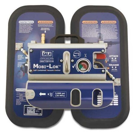Vacuum Anchor Lifeline Sys., 80-150 psi, 22 in Length, 310 lb Weigth Capacity, Fixed D-Ring MPN:2200122