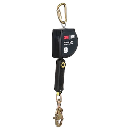 NANO-LOK® Self Retracting Lifeline, 20 ft. Length, Snap Hook, Steel, 1 Leg(s) MPN:3100261