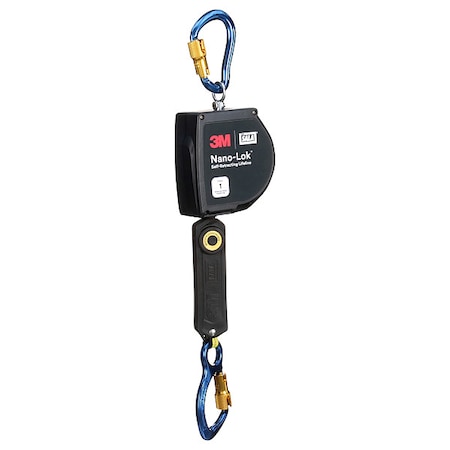 NANO-LOK® Self Retracting Lifeline, 20 ft. Length, Carabiner, Aluminum, 1 Leg(s) MPN:3100262