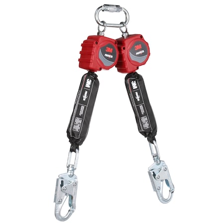 Protecta Self-Retracting Lifeline, 6 ft. Length, Swivel Snap Hook, Steel, 2 Leg(s) MPN:3100511