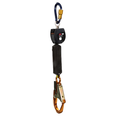 Nano-Lok Personal Self Retracting Lifeline, Carabiner, Aluminum, 1 Leg(s), 420 lb Weight Capacity MPN:3100529