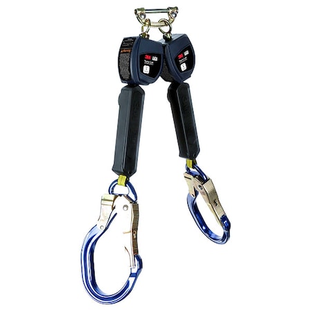 Nano-Lok Personal Twin-Leg Self Retracting Lifeline, Quick-Connect, Steel, 2 Leg(s) MPN:3100553