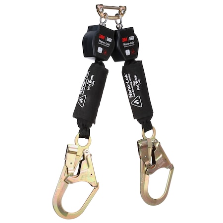 DBI-SALA Self-Retracting Lifeline, 6 ft. Length, Rebar Hook, Steel, 2 Leg(s), 420 lb Weight Capacity MPN:3100567