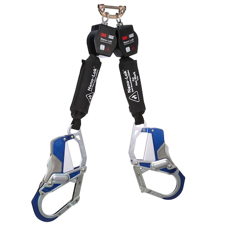 Nano-Lok Self-Retracting Lifeline, 6 ft. Length, Quick-Connect, Steel, 2 Leg(s) MPN:3100572