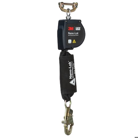 Nano-Lok Self-Retracting Lifeline, 8 ft. Length, Quick-Connect, Steel, 1 Leg(s) MPN:3100573